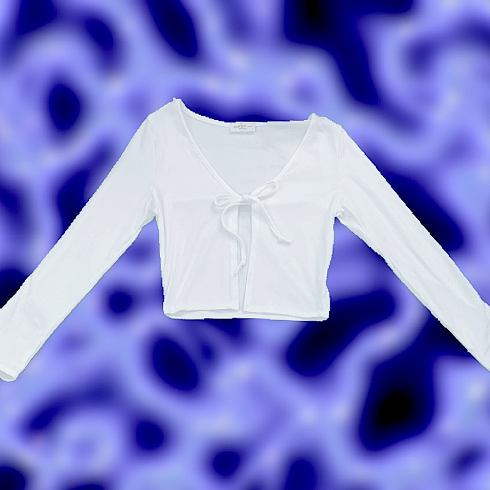 Cute indie CROPPED White cardigan.